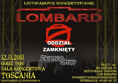 Plakat - Lombard, Oddział Zamknięty, Electric Chair