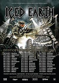 Plakat - Iced Earth, Fury UK, White Wizzard