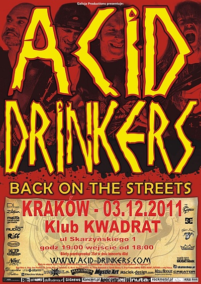 Plakat - Acid Drinkers, The Sixpounder, Mindfield