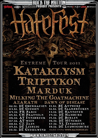 Plakat - Kataklysm, Triptykon, Marduk, Milking The Goatmachine