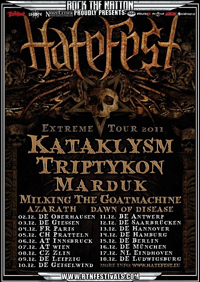 Plakat - Kataklysm, Triptykon, Marduk, Milking The Goatmachine