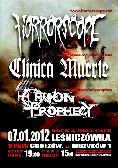 Plakat - Horrorscope, Clinica Muerte, Orion Prophecy