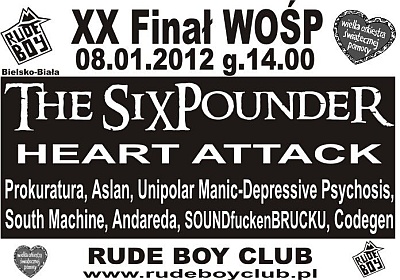 Plakat - The Sixpounder, Heart Attack, Aslan
