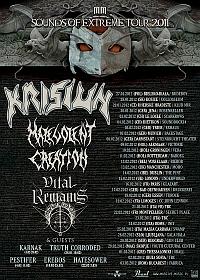 Plakat - Krisiun, Malevolent Creation, Vital Remains