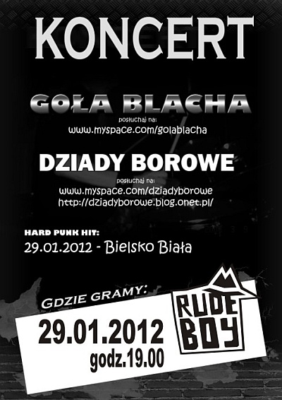 Plakat - Goła Blacha, Dziady Borowe