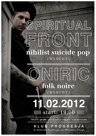 Plakat - Spiritual Front, Oniric