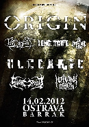 Koncert Origin, Psycroptic, Ulcerate, Svart Crown, Leng Tch'e, Ite Missa Est, Heaving Earth