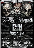 Koncert Cannibal Corpse, Behemoth, Legion Of The Damned, Misery Index, Suicidal Angels