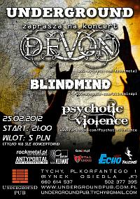 Plakat - Devon, Blind Mind, Psychotic Violence