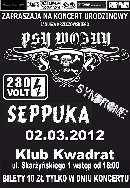 Koncert Psy Wojny, 230 Volt, Syndrome, Seppuka