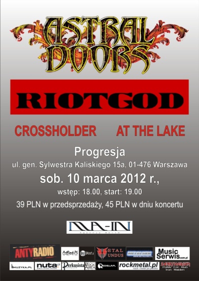 Plakat - Astral Doors, Riotgod, Crossholder