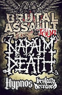 Plakat - Napalm Death, Hypnos, Brutally Deceased