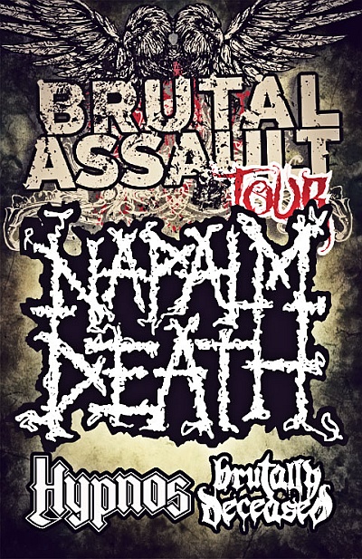 Plakat - Napalm Death, Hypnos, Brutally Deceased