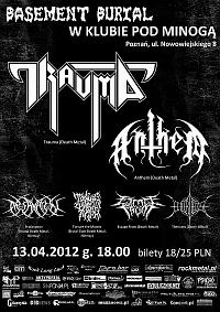 Plakat - Trauma, Anthem, Profanation, Torture the Masses