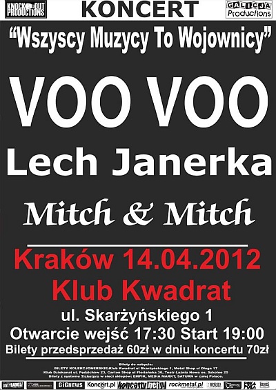 Plakat - Voo Voo, Lech Janerka, Mitch And Mitch