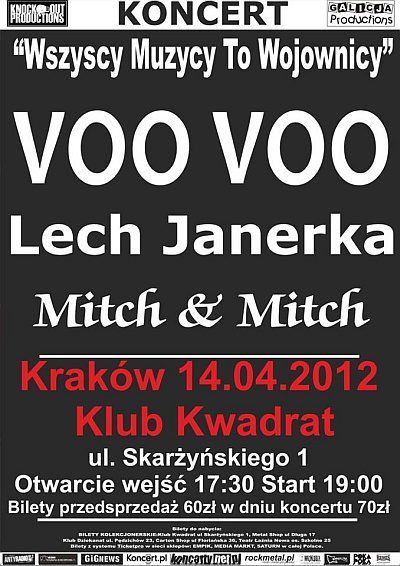 Plakat - Voo Voo, Lech Janerka, Mitch And Mitch
