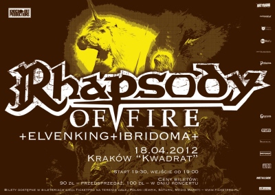 Plakat - Rhapsody Of Fire, Elvenking, Ibridoma