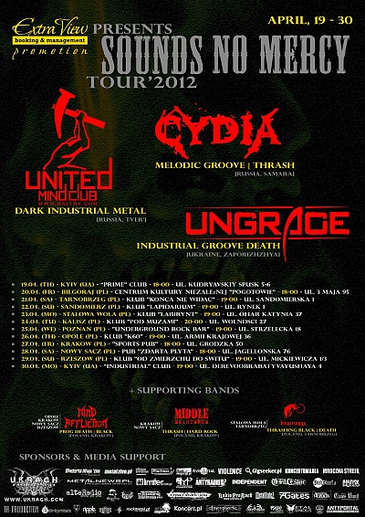 Plakat - Ungrace, Cydia, United Mind Club