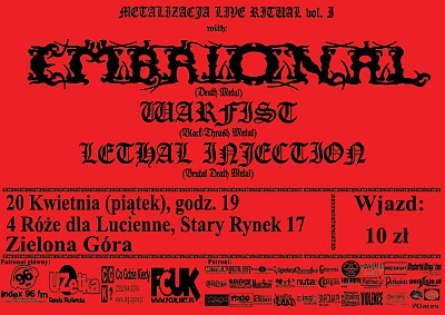 Plakat - Embrional, Warfist, Lethal Injection