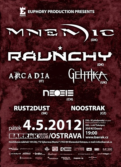 Plakat - Mnemic, Raunchy, Arcadia, Neosis