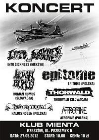 Plakat - Into Sickness, Epitome, Human Humus