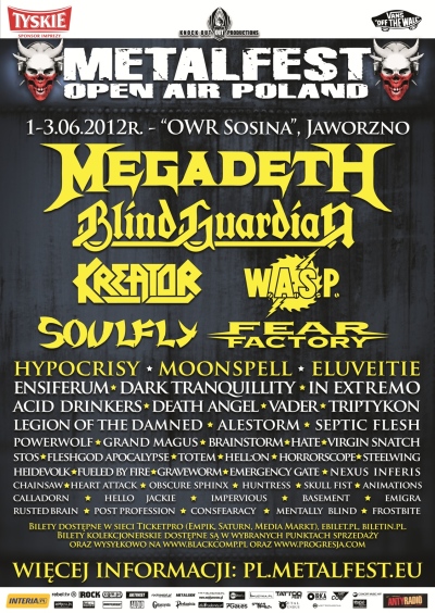 Plakat - Megadeth, Blind Guardian, Hypocrisy