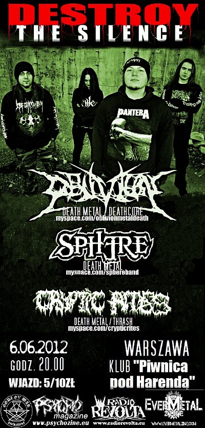 Plakat - Oblivion, Sphere, Cryptic Rites