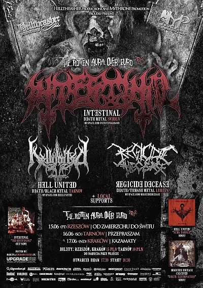 Plakat - Intestinal, Hell United, Regicide Decease