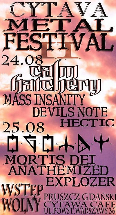 Plakat - Calm Hatchery, Mass Insanity, Devil's Note