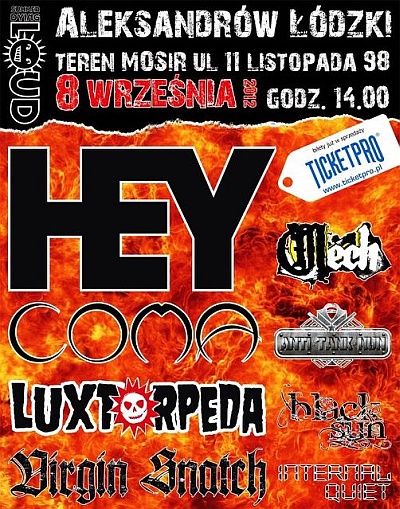 Plakat - Hey, Coma, Luxtorpeda, Virgin Snatch