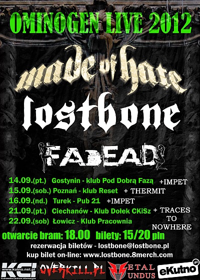 Plakat - Lostbone, Made of Hate, Fadead