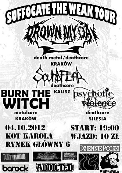 Plakat - Drown My Day, Soundfear, Burn The Witch