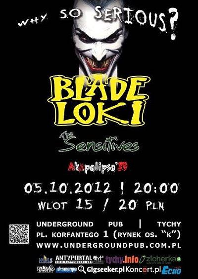 Plakat - Blade Loki, The Sensitives, Akopalipsa'89