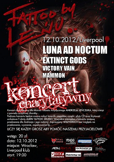 Plakat - Luna Ad Noctum, Extinct Gods, Victory Vain