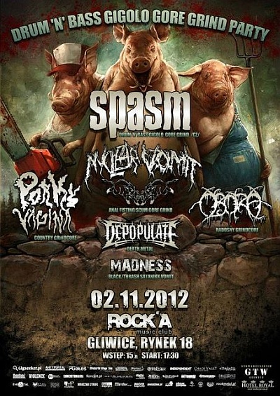 Plakat - Spasm, Nuclear Vomit, Porky Vagina