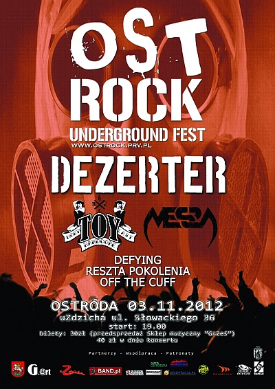 Plakat - Dezerter, T.O.Y., Messa, Defying