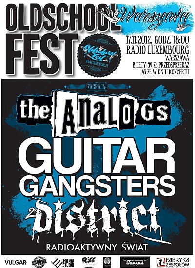 Plakat - Analogs, Guitar Gangsters, District