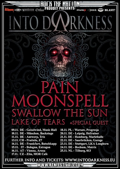 Plakat - Pain, Moonspell, Swallow the Sun