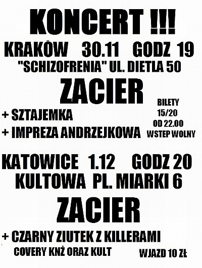 Plakat - Zacier, Czarny Ziutek z Killerami