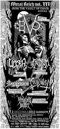 Plakat - Deivos, Ulcer, Excidium, Ragehammer