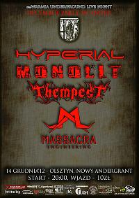 Plakat - Hyperial, Monolit, Thempest, Massacra Engineering