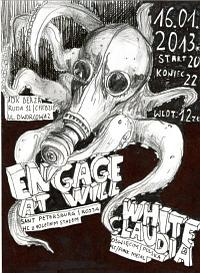 Plakat - Engage At Will, White Claudia