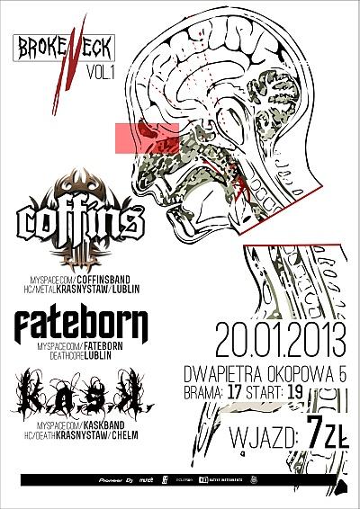 Plakat - Coffins, Fateborn, K.A.S.K.