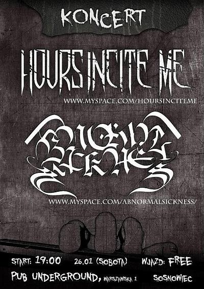 Plakat - Hours Incite Me, Abnormal Sickness