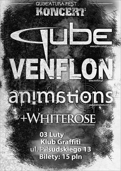 Plakat - Qube, Venflon, Animations, Whiterose