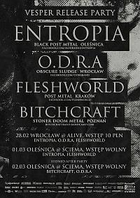 Plakat - Entropia, Bitchcraft, o.d.r.a.