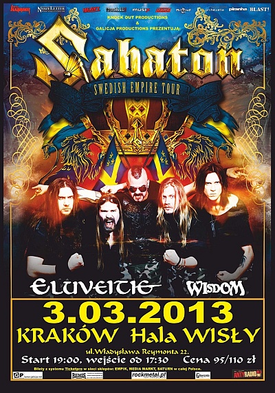 Plakat - Sabaton, Eluveitie, Wisdom