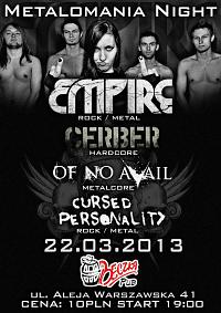 Plakat - Empire, Cerber, Of No Avail, Cursed Personality