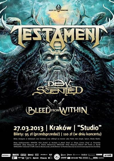 Plakat - Testament, Dew-Scented, Bleed from Within