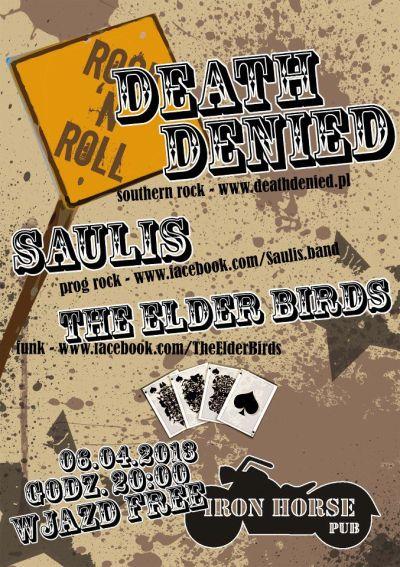 Plakat - Death Denied, Saulis, The Elder Birds